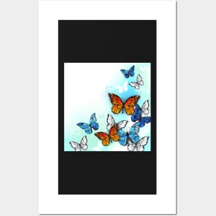 Flock of Multicolor Butterflies Posters and Art